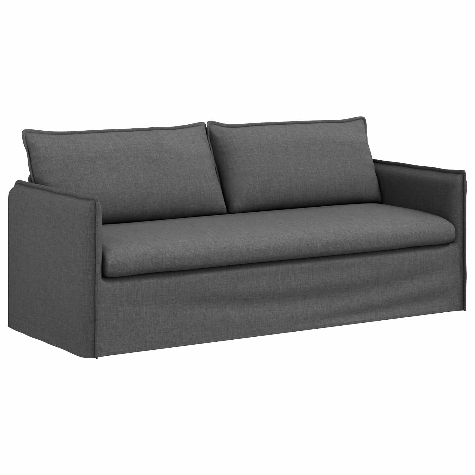 Καναπές Σκούρο Γκρι 196 x 82 x 85 εκ ύφασμα - Pakobazaar
