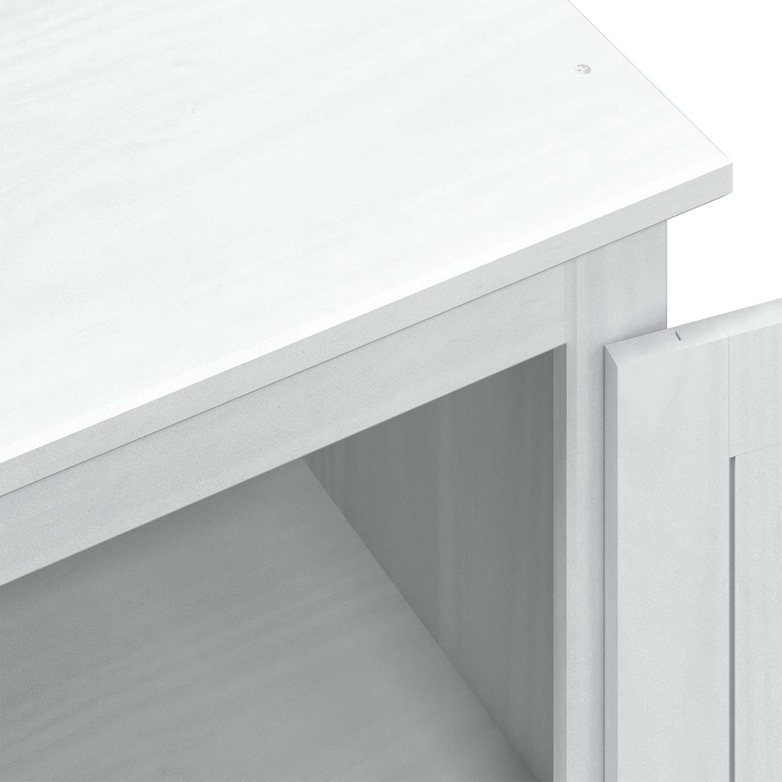 Ντουλάπες με ράφι Λευκό 55 x 50 x 170 εκ. Στερεά ξυλεία πεύκου - Pakobazaar