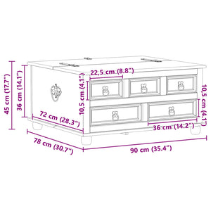 storage box με ράφι Λευκό 90 x78 x 45 εκ Στερεά ξυλεία πεύκου - Pakobazaar