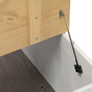 storage box με ράφι Λευκό 78 x 78 x 45 εκ. Στερεά ξυλεία πεύκου - Pakobazaar