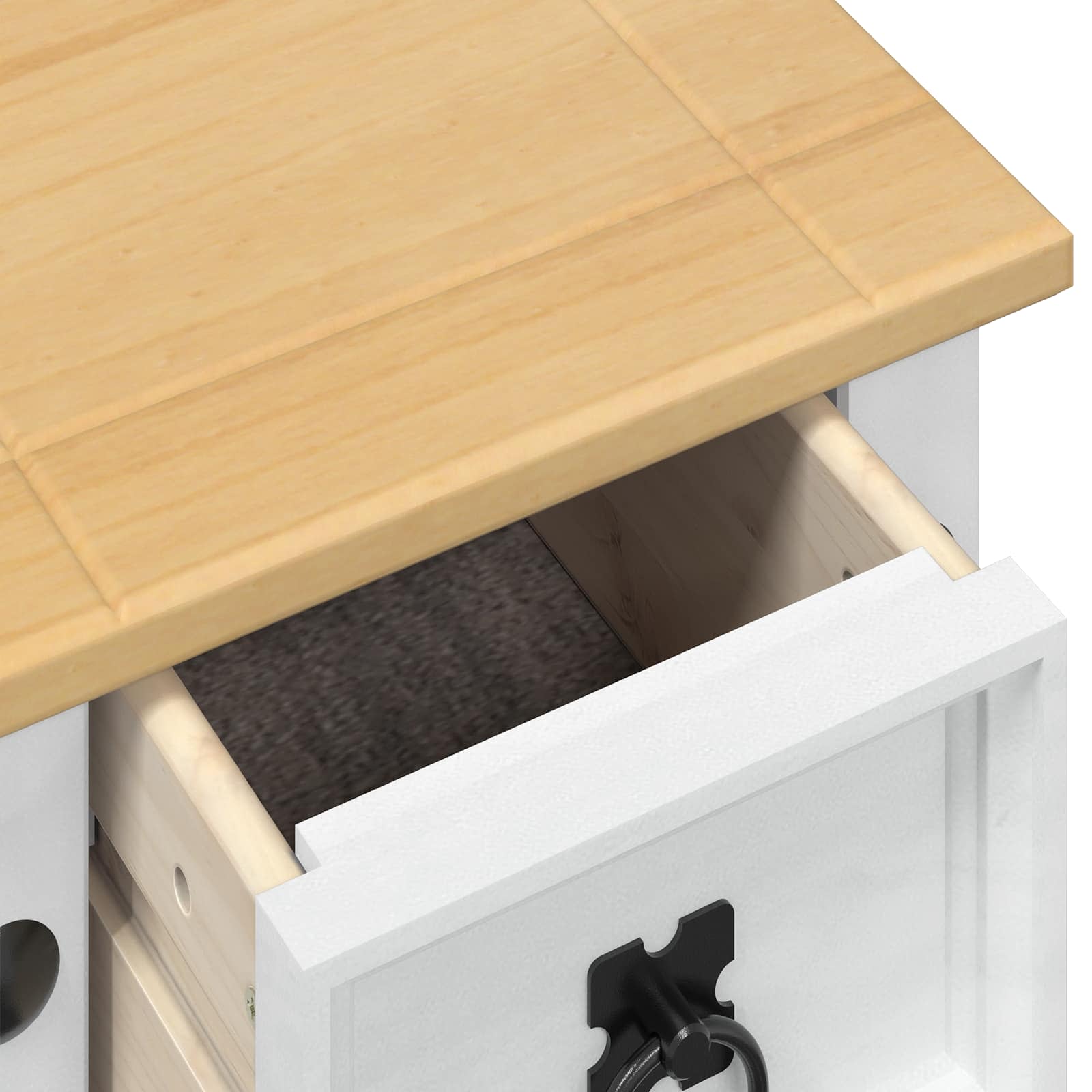 Βάση φυτών Λευκό 30 x 30 x 73 εκ Στερεά ξυλεία πεύκου - Pakobazaar