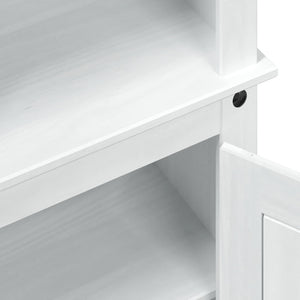 Highboard Λευκό 74 x 38 x 170 εκ. Στερεά ξυλεία πεύκου - Pakobazaar
