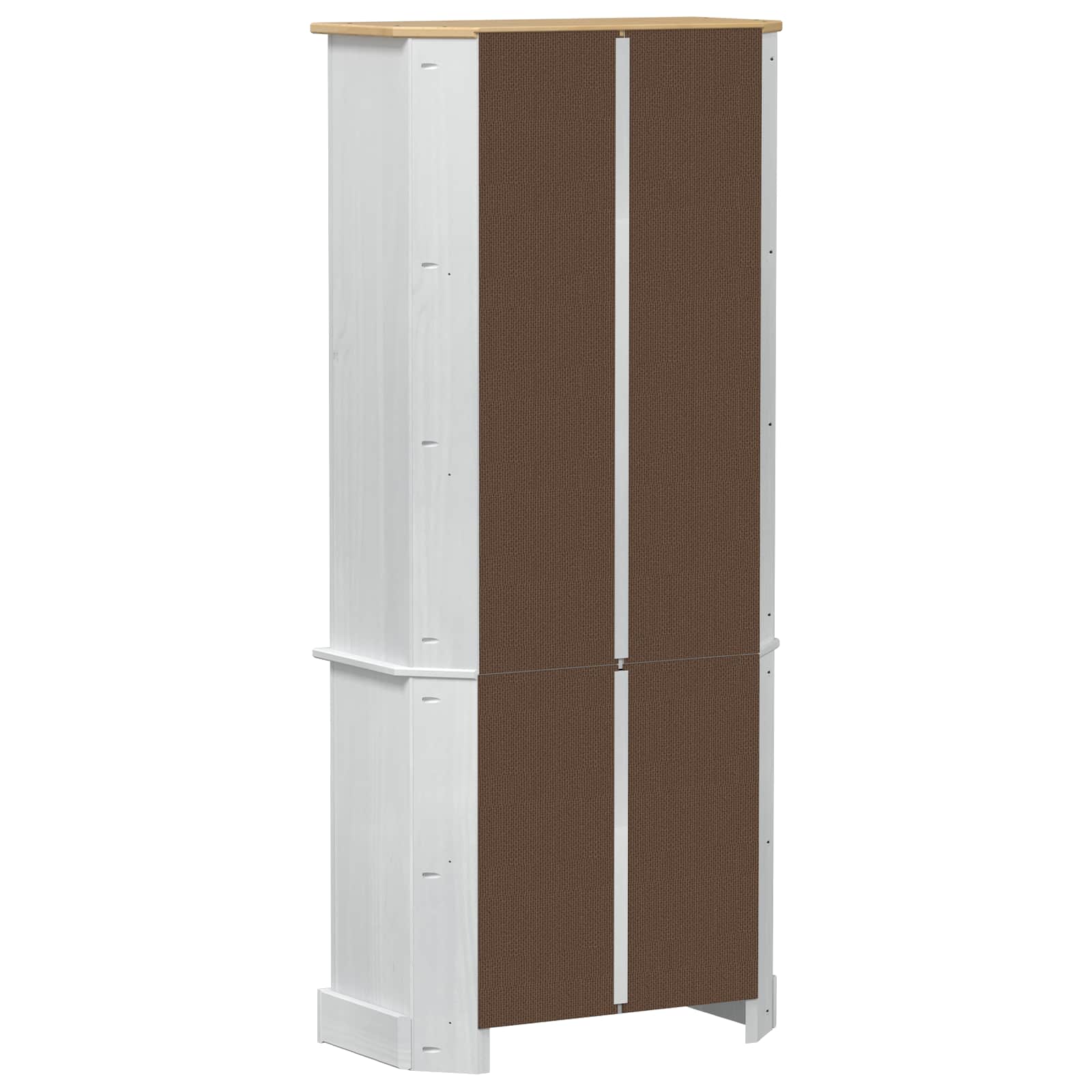 Highboard Λευκό 74 x 38 x 170 εκ. Στερεά ξυλεία πεύκου - Pakobazaar