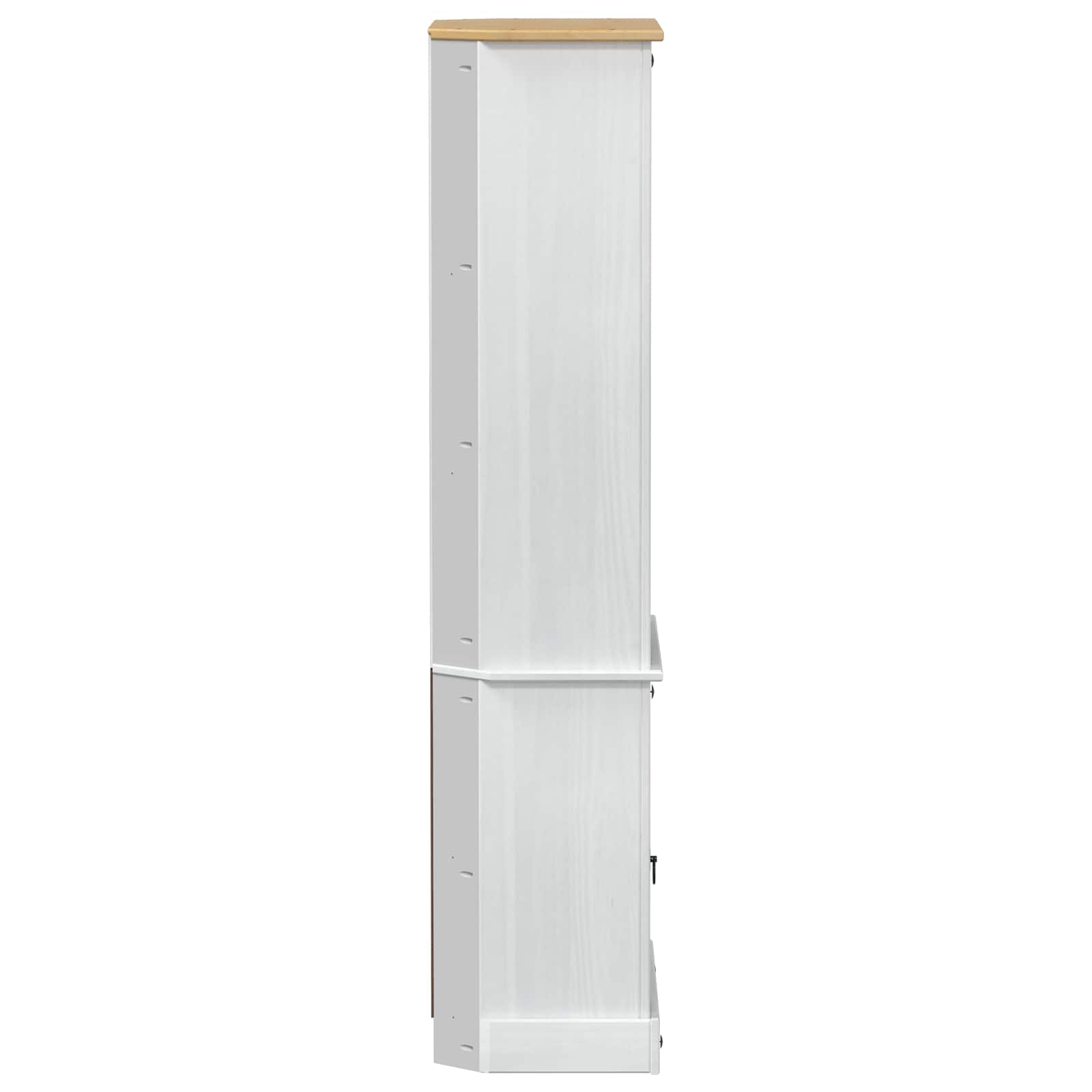 Highboard Λευκό 74 x 38 x 170 εκ. Στερεά ξυλεία πεύκου - Pakobazaar