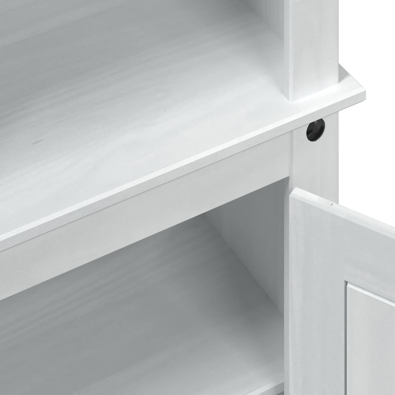 Ντουλάπα Παπουτσιών με ράφι με πόρτα Λευκό 86 x 38.5 x 1080 εκ. - Pakobazaar