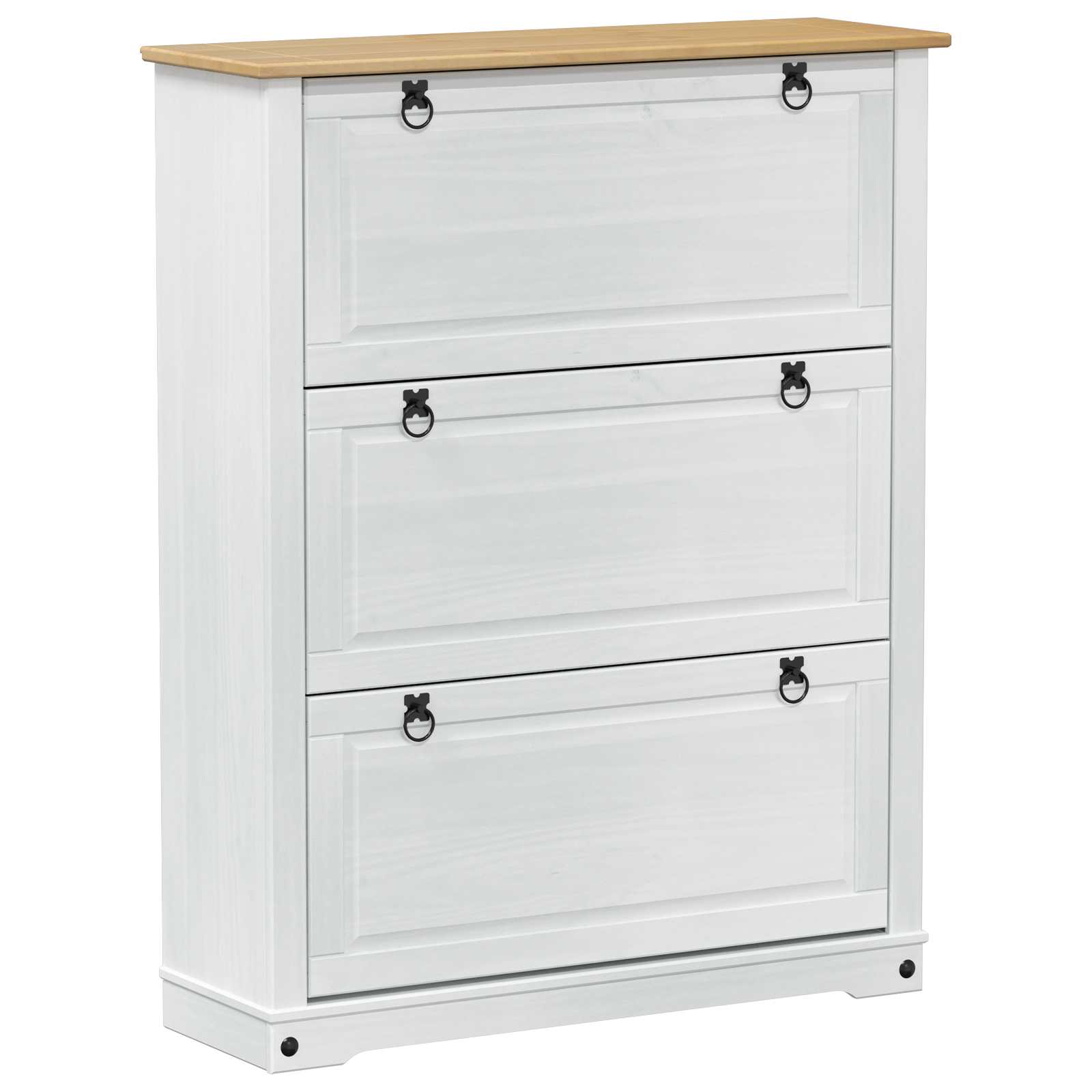 Ντουλάπα Παπουτσιών με συρτάρι Corona Λευκό 99 x 32 x 122 εκ. - Pakobazaar