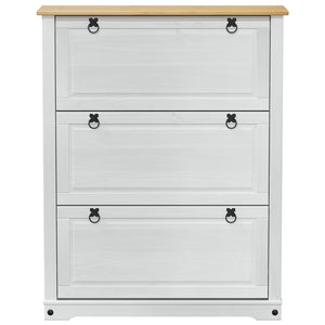 Ντουλάπα Παπουτσιών με συρτάρι Corona Λευκό 99 x 32 x 122 εκ. - Pakobazaar