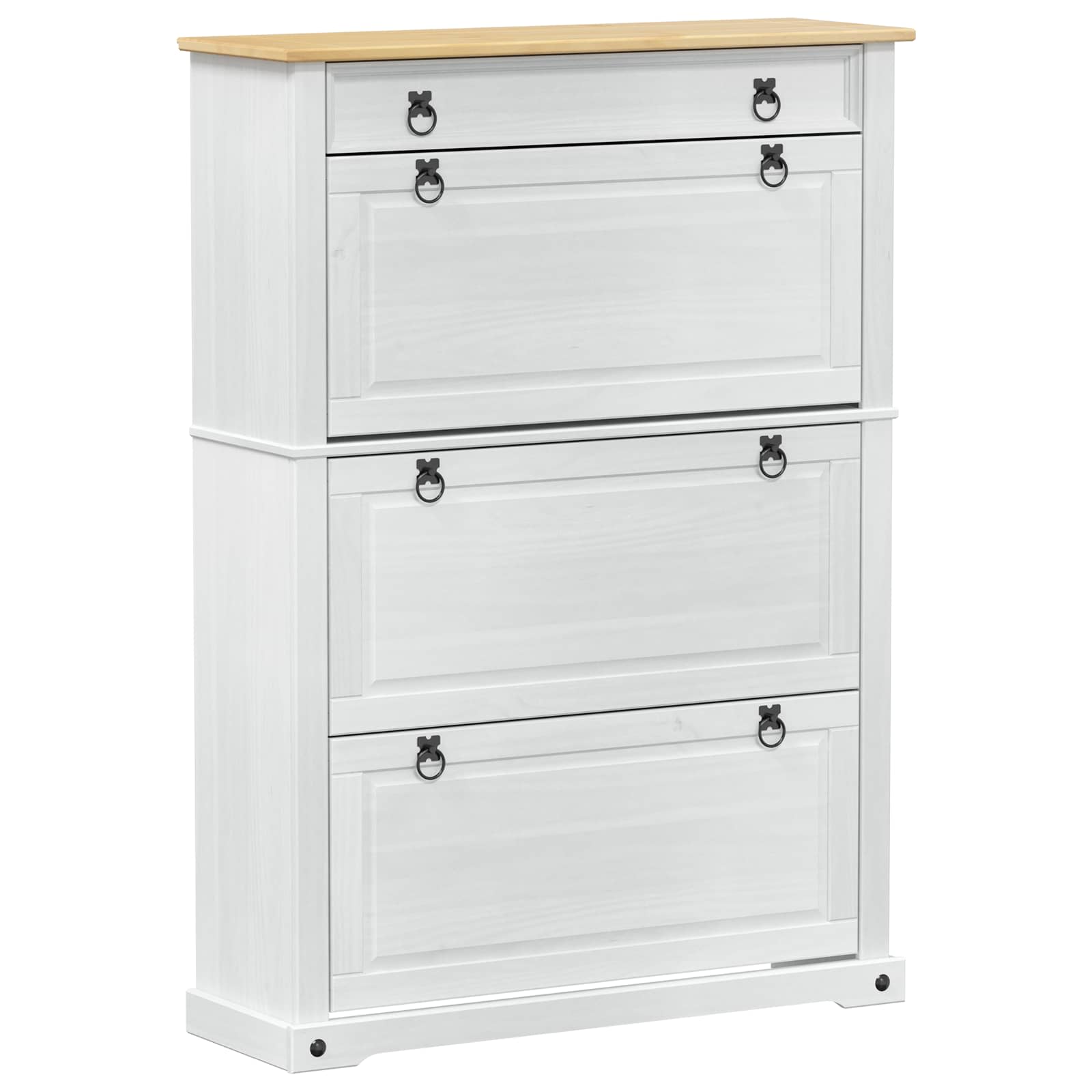 Ντουλάπα Παπουτσιών με συρτάρι Corona Λευκό 99 x 32 x 144,5 εκ. - Pakobazaar