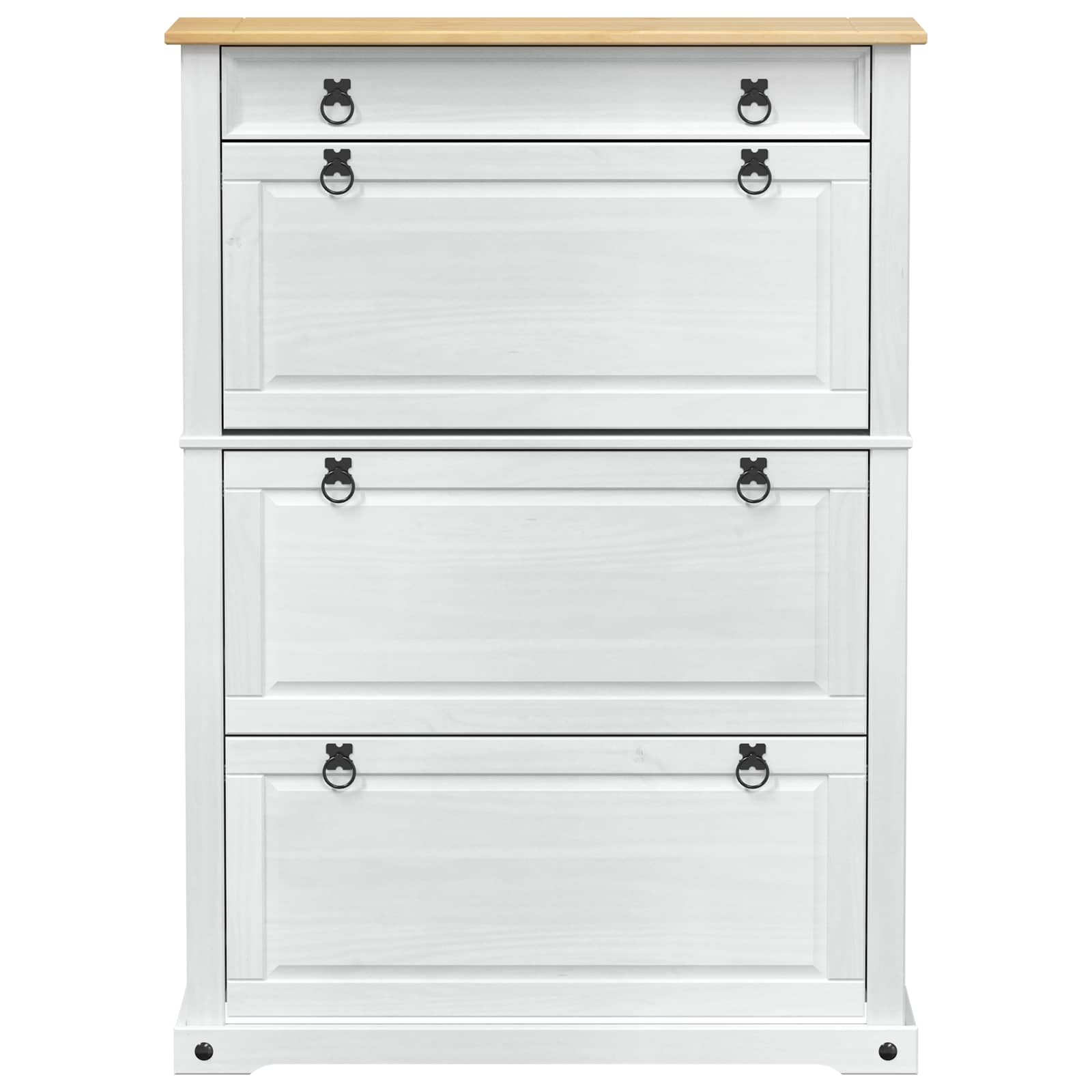 Ντουλάπα Παπουτσιών με συρτάρι Corona Λευκό 99 x 32 x 144,5 εκ. - Pakobazaar
