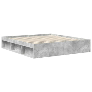 Σκελετός Κρεβατιού Σκυρόδεμα 180 x 200 cm Επεξεργασμένο ξύλο