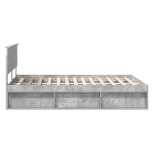 Σκελετός Κρεβατιού Σκυρόδεμα 160 x 200 cm Επεξεργασμένο ξύλο