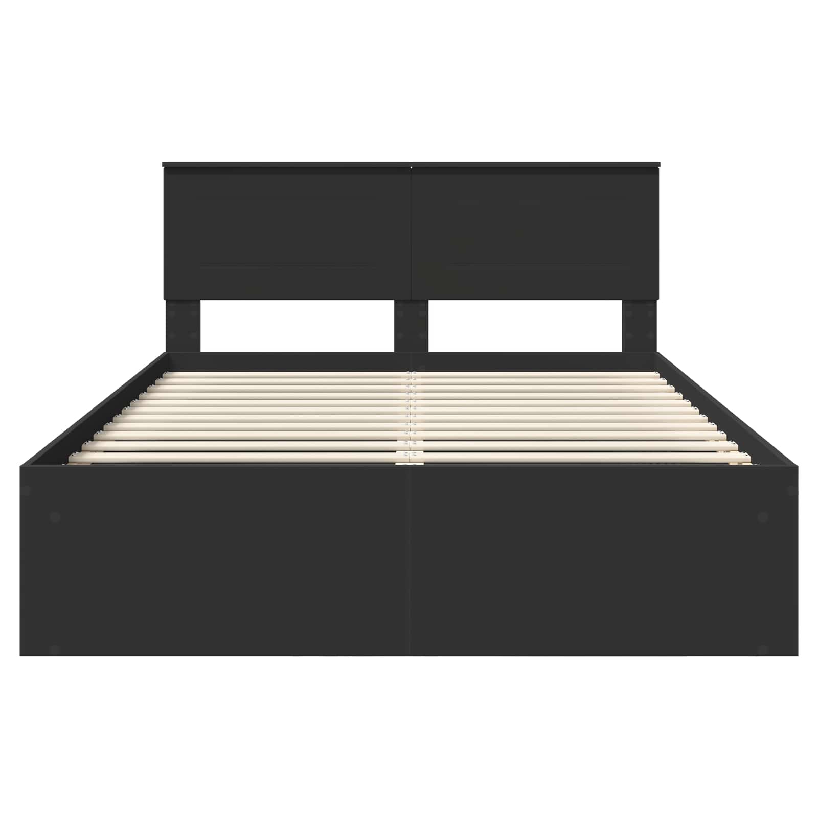 Σκελετός Κρεβατιού Μαύρο 140 x 190 cm Επεξεργασμένο ξύλο - Pakobazaar