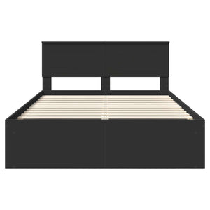 Σκελετός Κρεβατιού Μαύρο 140 x 190 cm Επεξεργασμένο ξύλο - Pakobazaar