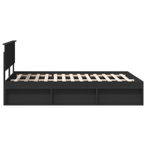 Σκελετός Κρεβατιού Μαύρο 140 x 190 cm Επεξεργασμένο ξύλο - Pakobazaar