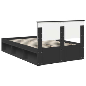 Σκελετός Κρεβατιού Μαύρο 135 x 190 cm Επεξεργασμένο ξύλο