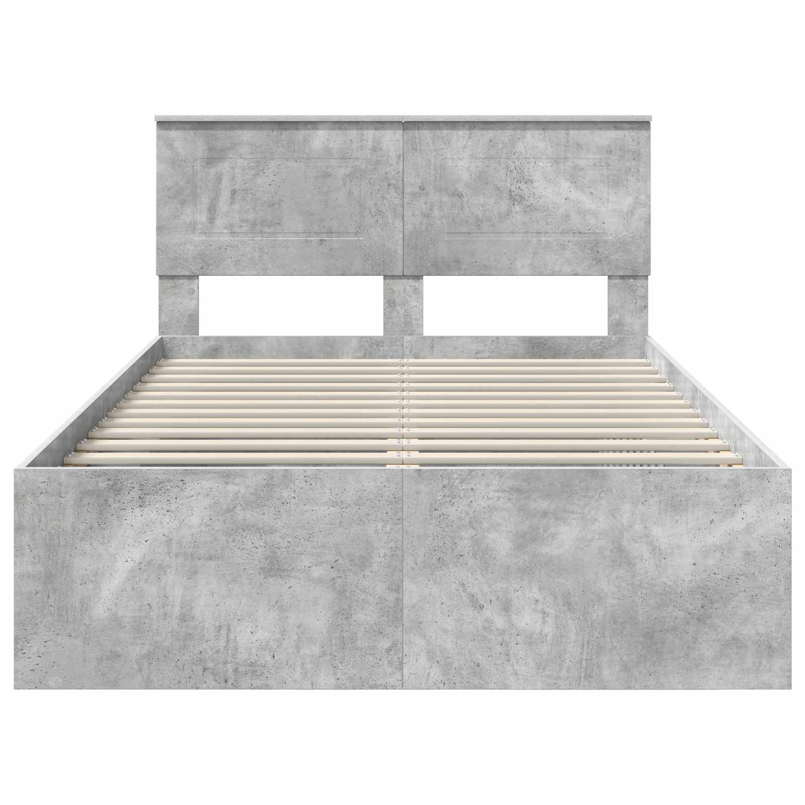 Σκελετός Κρεβατιού Γκρι Μπετόν 135 x 190 cm Επεξεργασμένο ξύλο