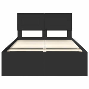Σκελετός Κρεβατιού Μαύρο 120 x 190 cm Επεξεργασμένο ξύλο