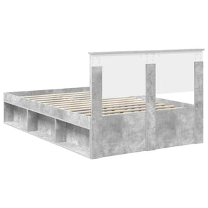 Σκελετός Κρεβατιού Σκυρόδεμα 120 x 190 cm Επεξεργασμένο ξύλο