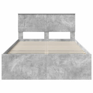 Σκελετός Κρεβατιού Σκυρόδεμα 120 x 190 cm Επεξεργασμένο ξύλο