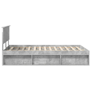Σκελετός Κρεβατιού Σκυρόδεμα 120 x 190 cm Επεξεργασμένο ξύλο