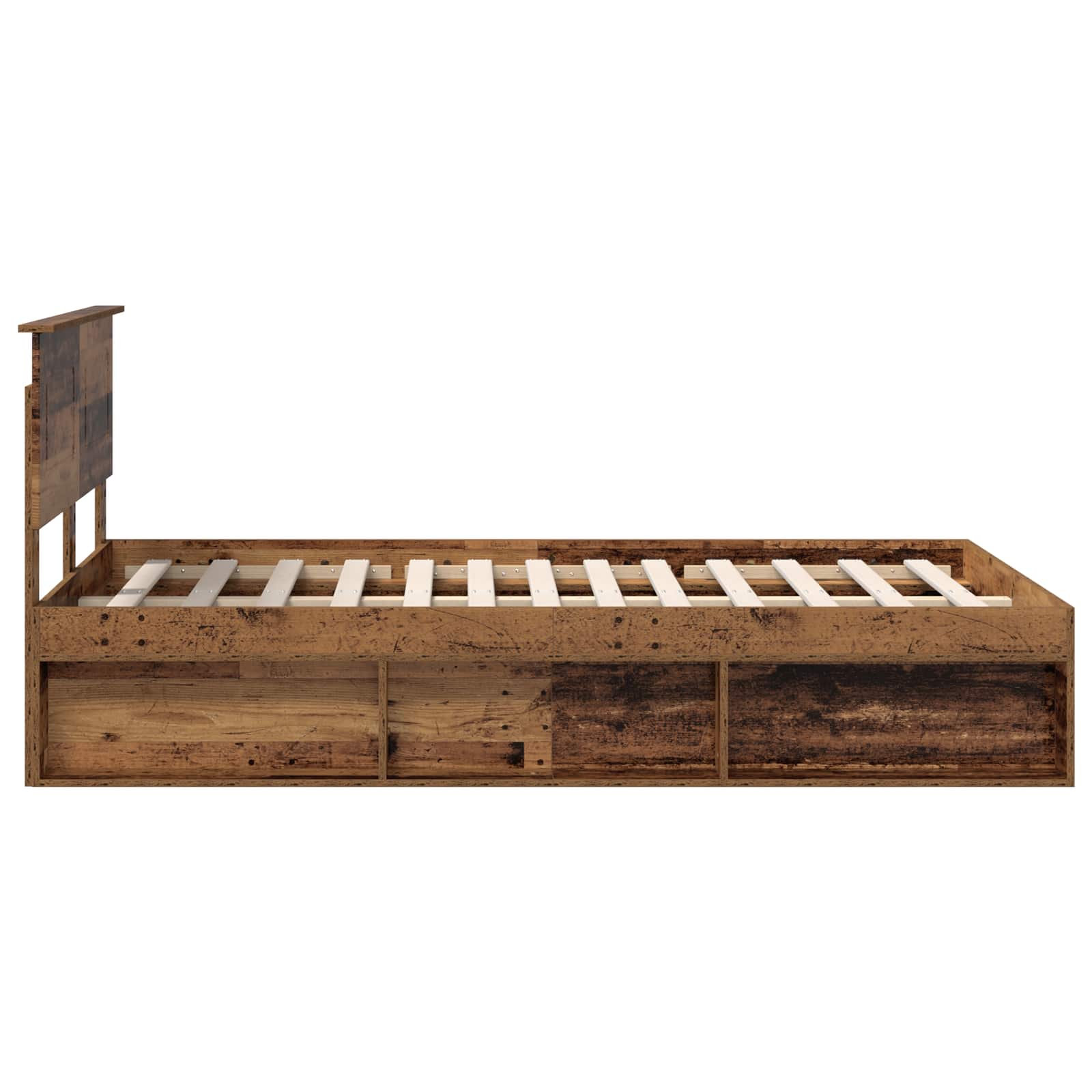 Σκελετός Κρεβατιού Παλιό ξύλο 120 x 190 cm Επεξεργασμένο ξύλο