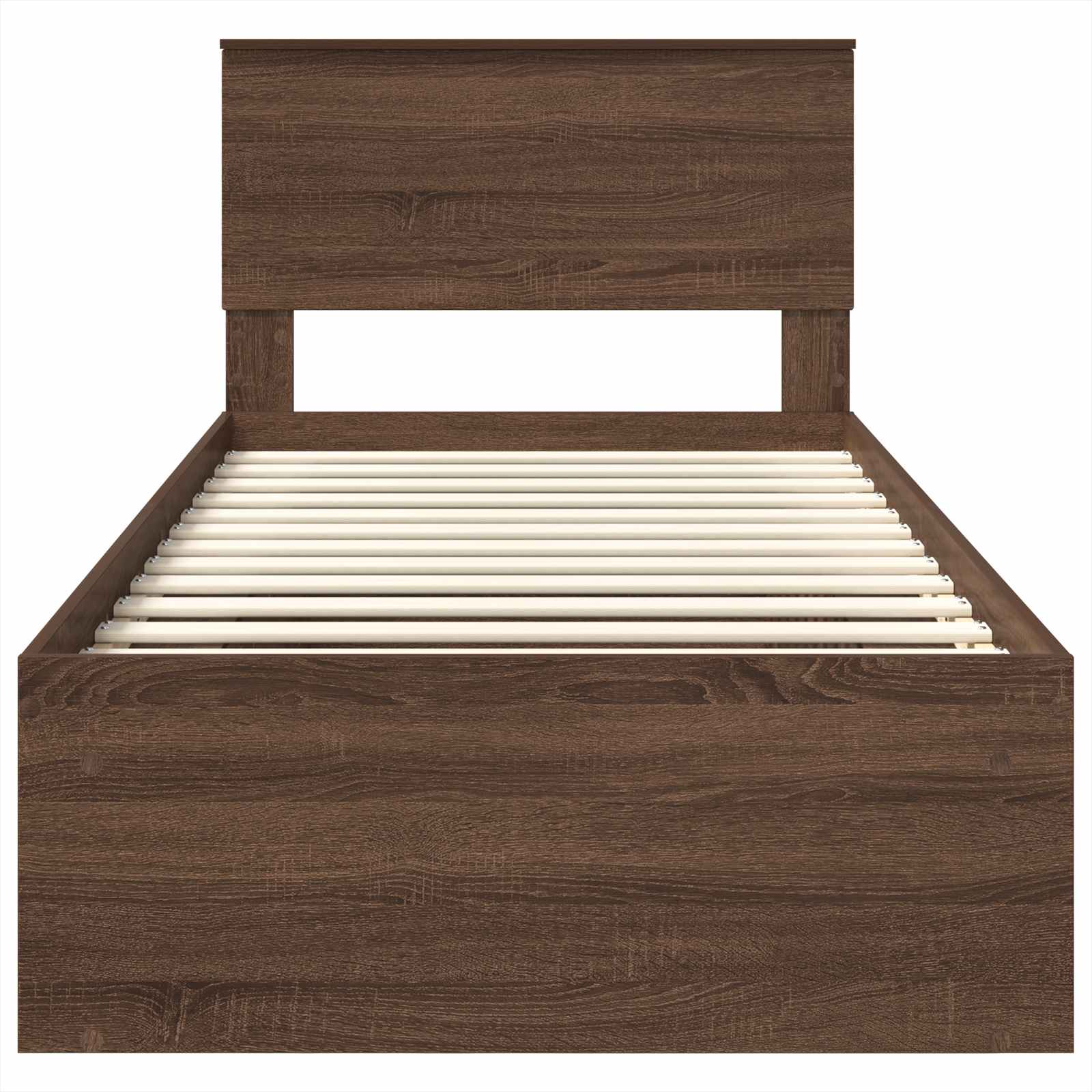 Σκελετός Κρεβατιού Καφέ δρυς 100 x 200 cm Επεξεργασμένο ξύλο
