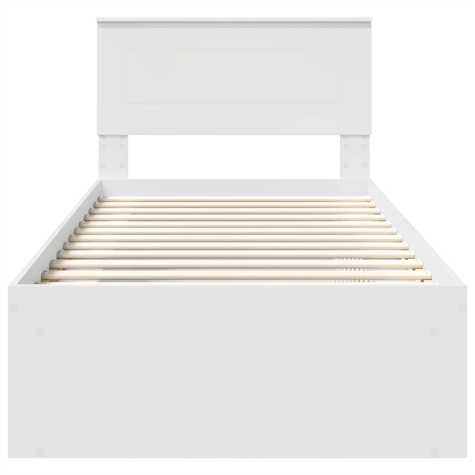 Σκελετός Κρεβατιού Λευκό 90 x 200 cm Επεξεργασμένο ξύλο