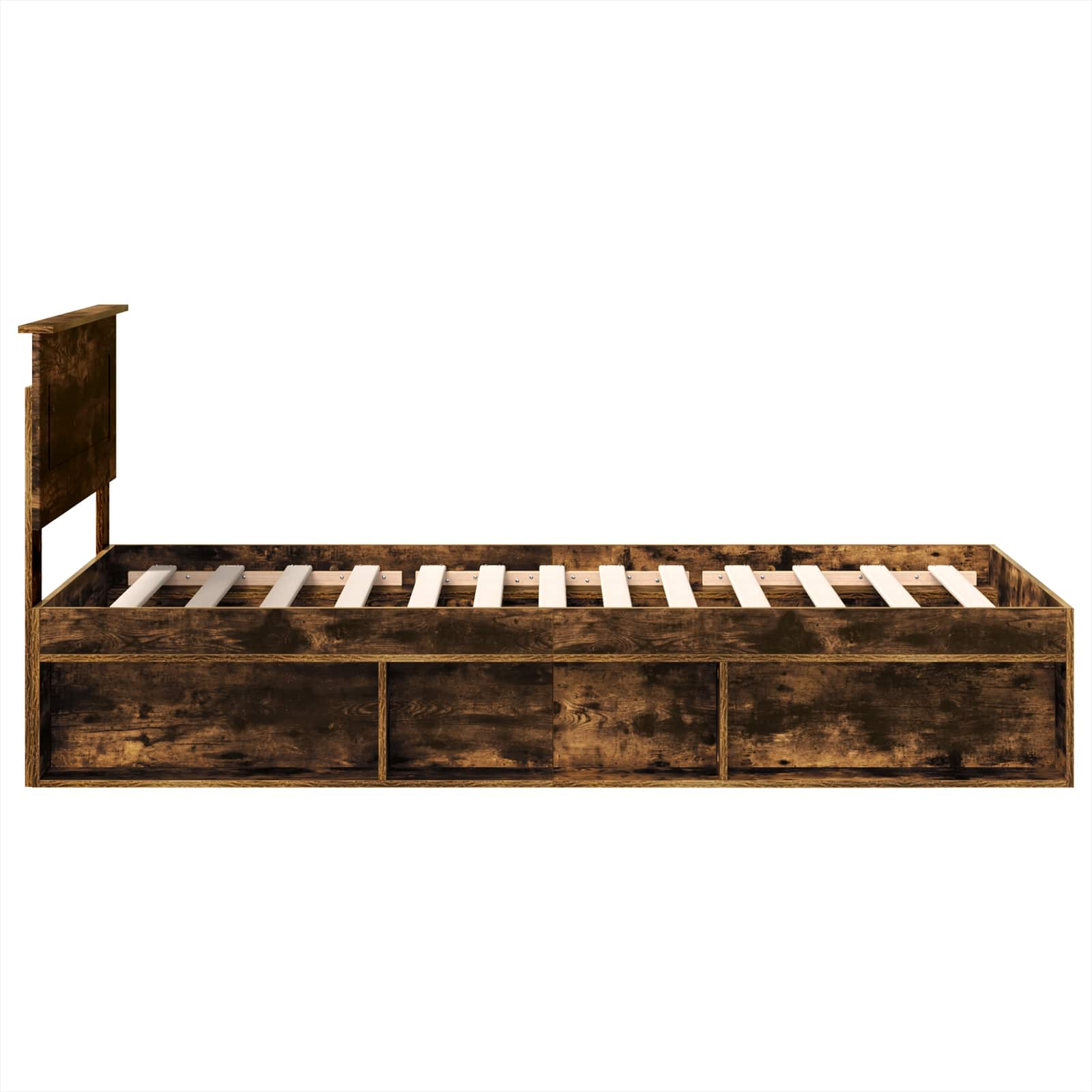 Σκελετός Κρεβατιού Καπνιστό Δρύς 90 x 200 cm Επεξεργασμένο ξύλο