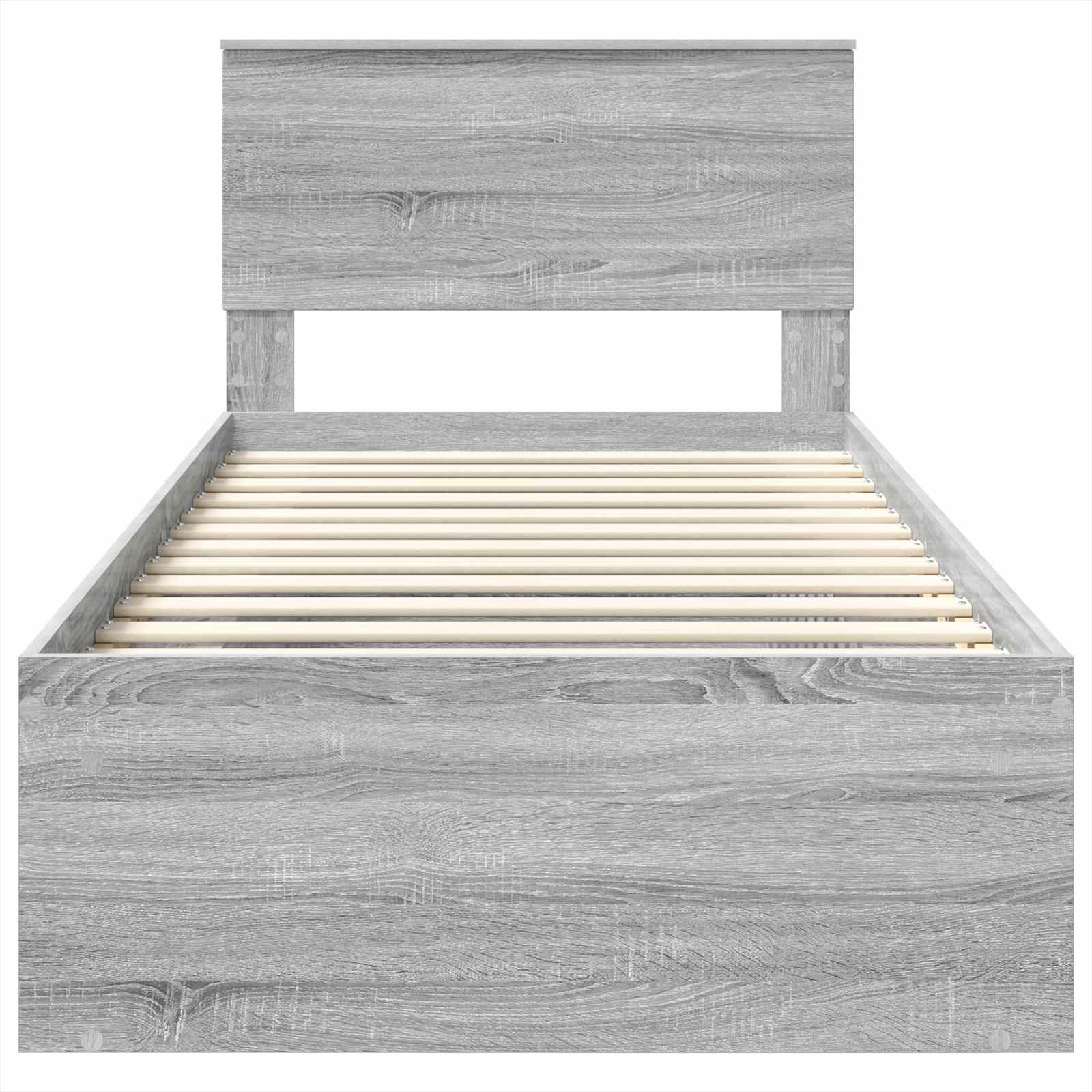 Σκελετός Κρεβατιού Γκρίζο Σονομα 90 x 200 cm Επεξεργασμένο ξύλο - Pakobazaar