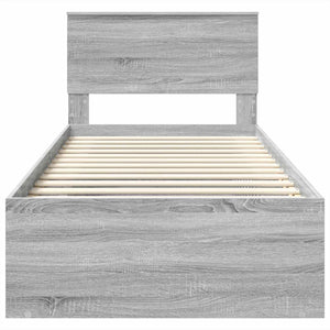 Σκελετός Κρεβατιού Γκρίζο Σονομα 90 x 200 cm Επεξεργασμένο ξύλο - Pakobazaar
