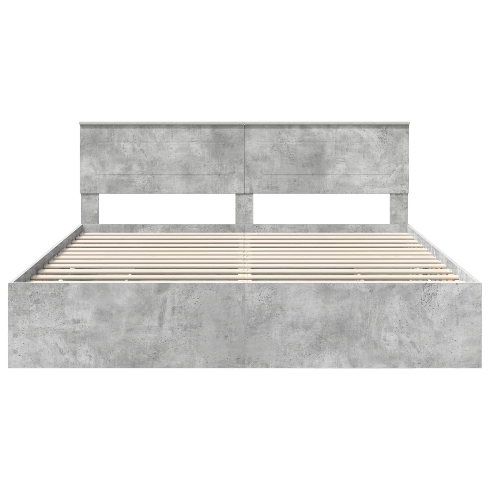 Σκελετός Κρεβατιού Σκυρόδεμα Γκρι 180 x 200 cm Μηχανήματος Ξύλο