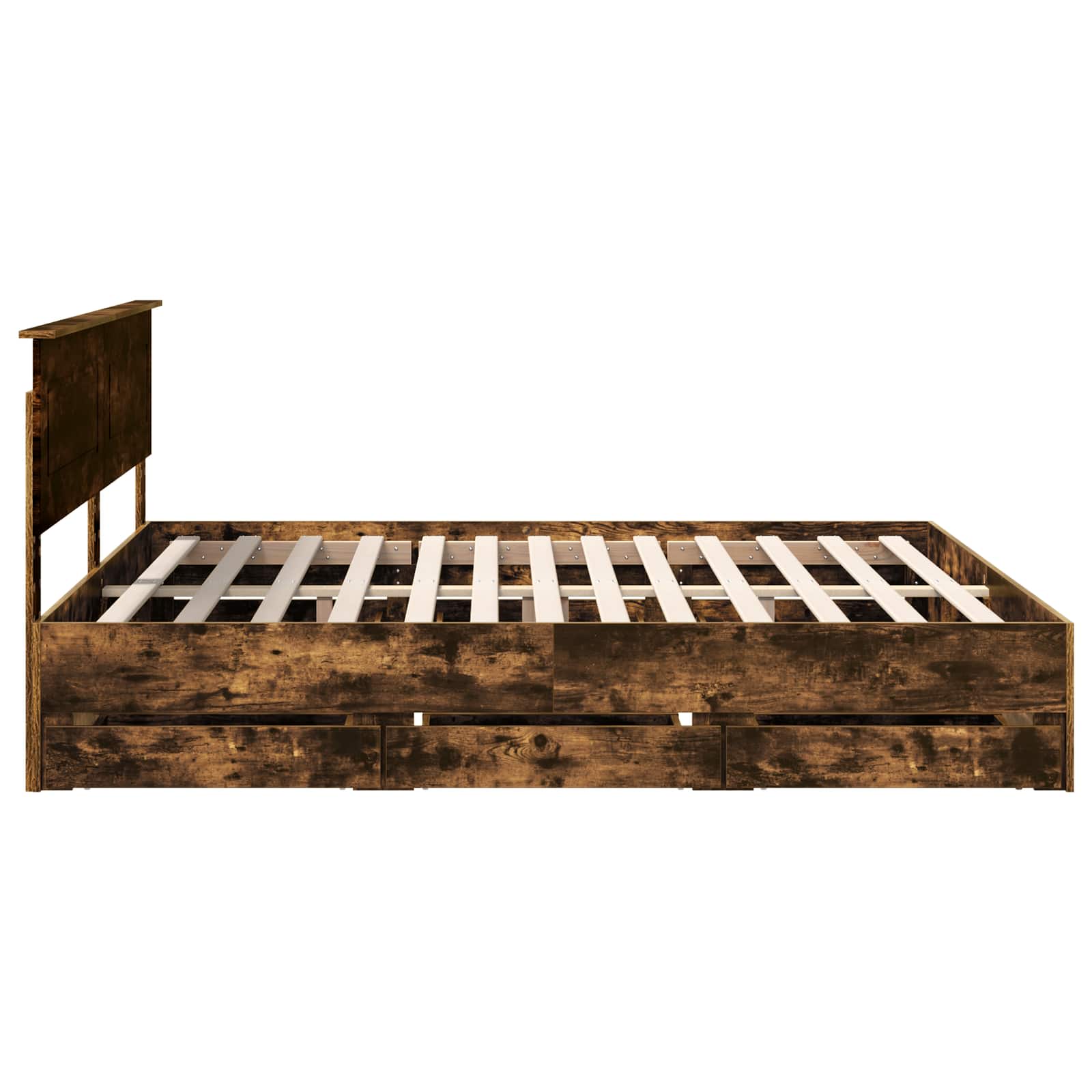 Σκελετός Κρεβατιού Καπνιστό Δρύς 180 x 200 cm Μηχανήματος Ξύλο