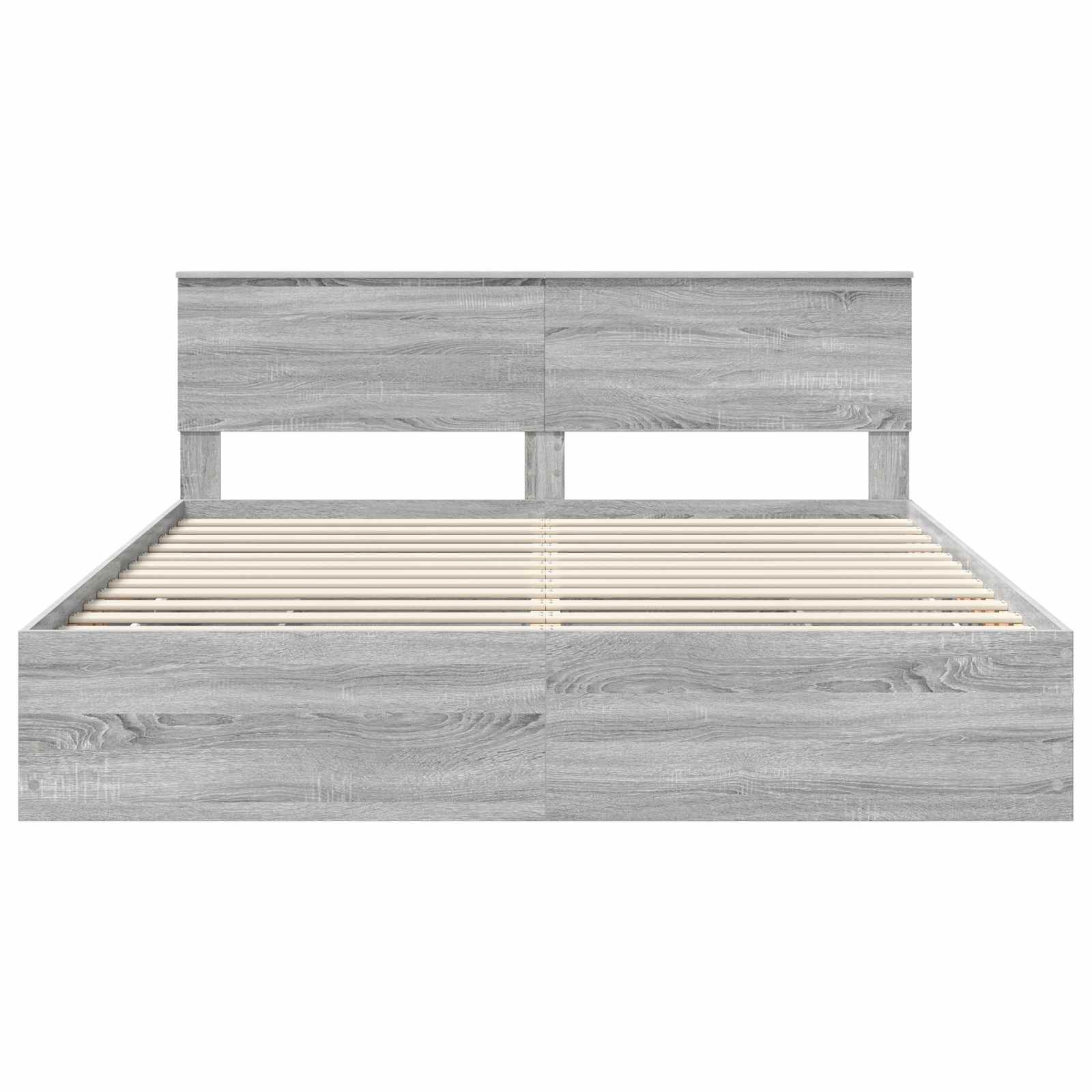 Σκελετός Κρεβατιού Γκρίζο Σονομα 180 x 200 cm Μηχανήματος Ξύλο