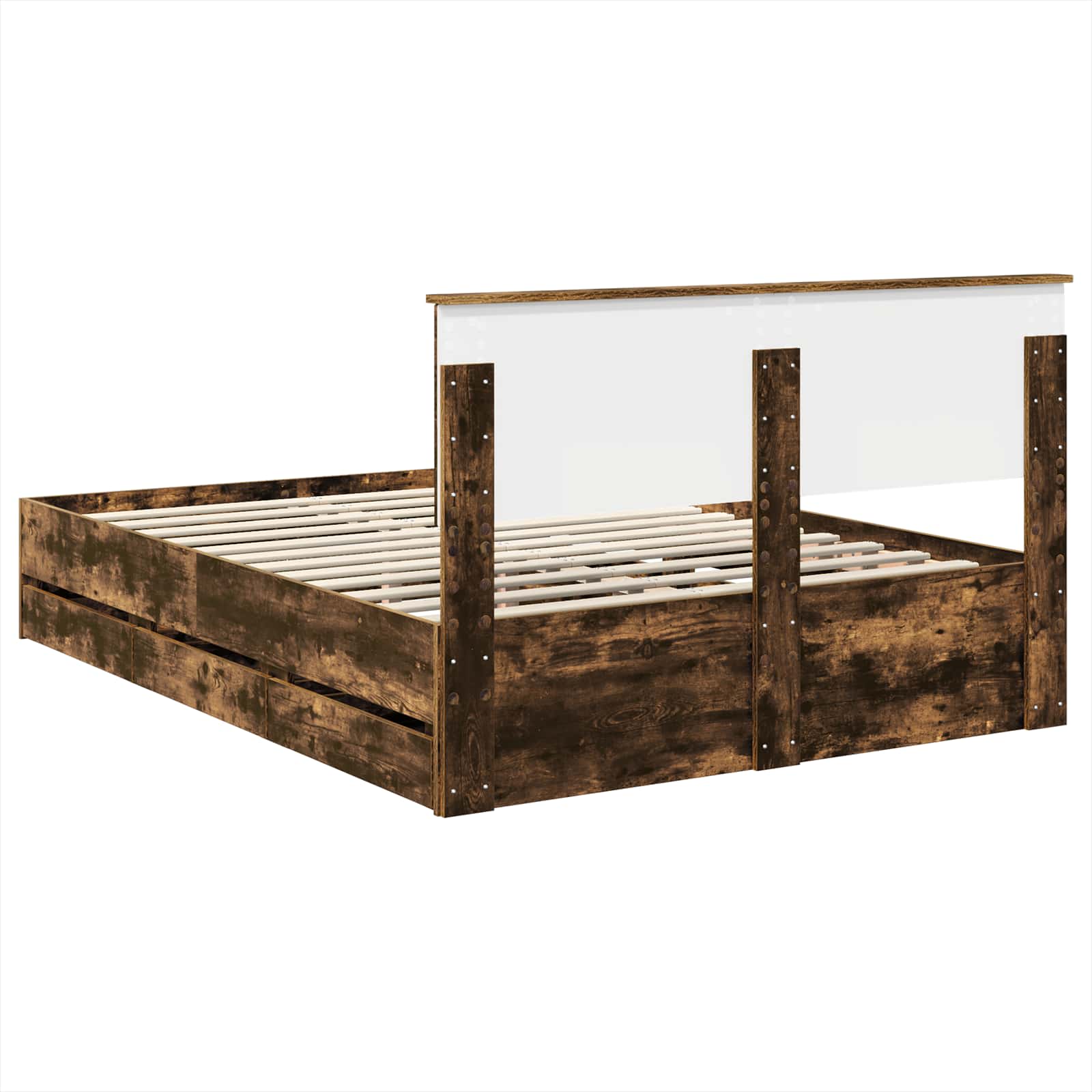 Σκελετός Κρεβατιού Καπνιστό Δρύς 140 x 190 cm Μηχανήματος Ξύλο