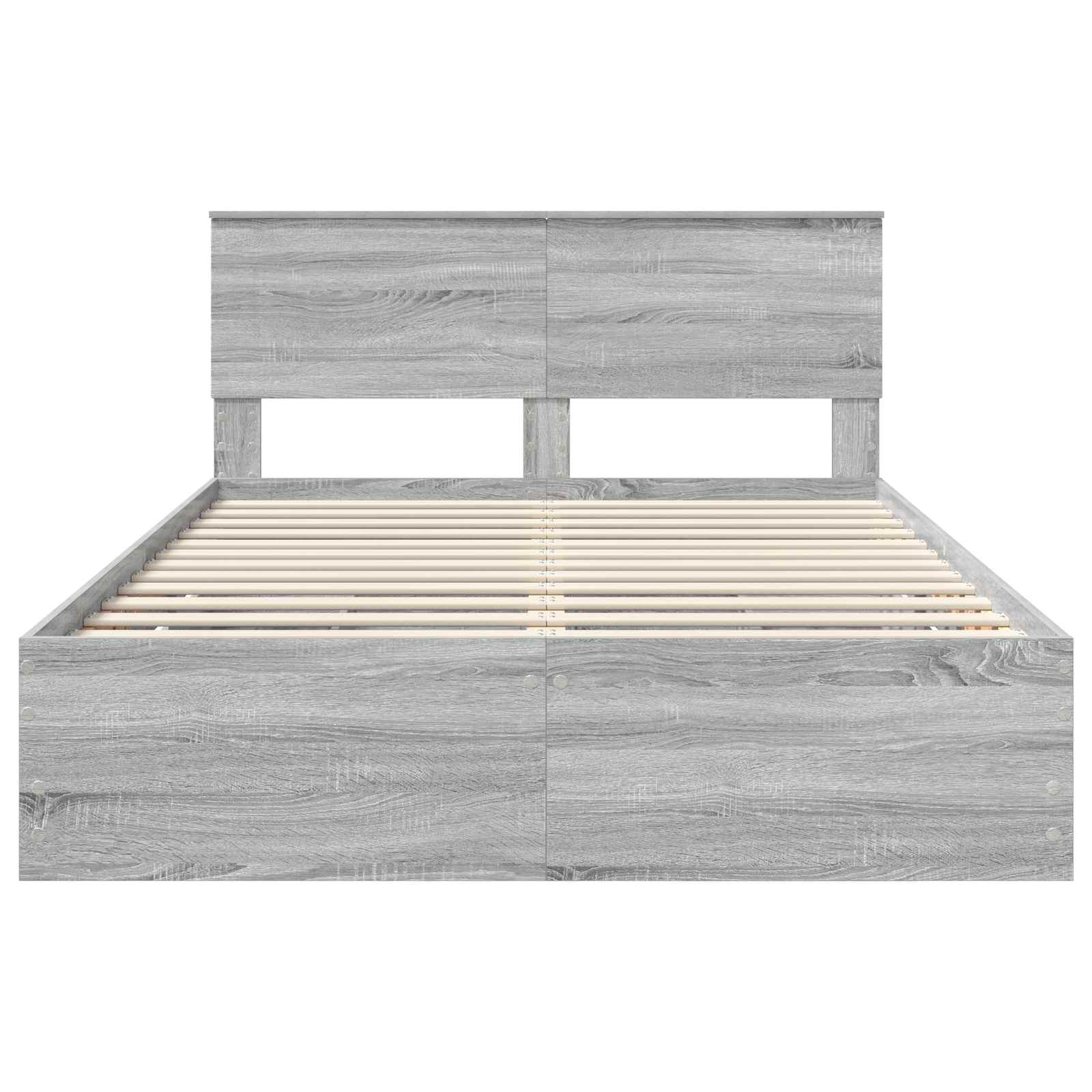 Σκελετός Κρεβατιού Γκρίζο Σονομα 140 x 200 cm Μηχανήματος Ξύλο