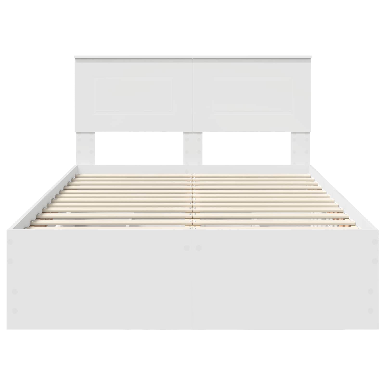 Σκελετός Κρεβατιού Λευκό 120 x 190 cm Μηχανήματος Ξύλο - Pakobazaar