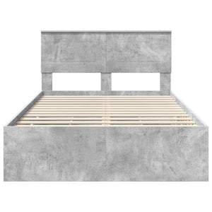 Σκελετός Κρεβατιού Σκυρόδεμα Γκρι 120 x 190 cm Μηχανήματος Ξύλο