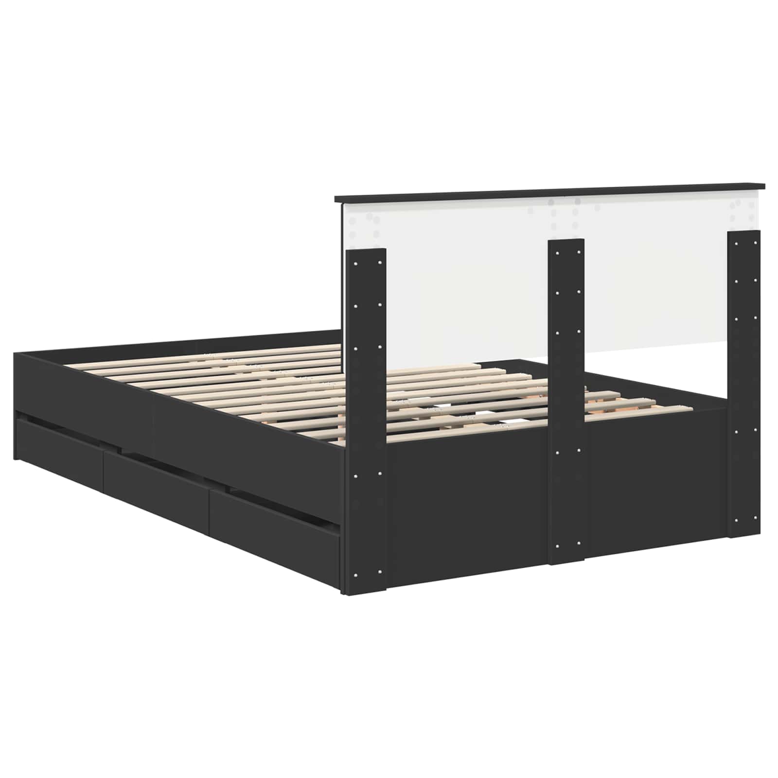 Σκελετός Κρεβατιού Μαύρο 120 x 200 cm Μηχανήματος Ξύλο