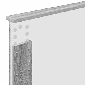 Σκελετός Κρεβατιού Γκρίζο Σονομα 90 x 200 cm Μηχανήματος Ξύλο - Pakobazaar