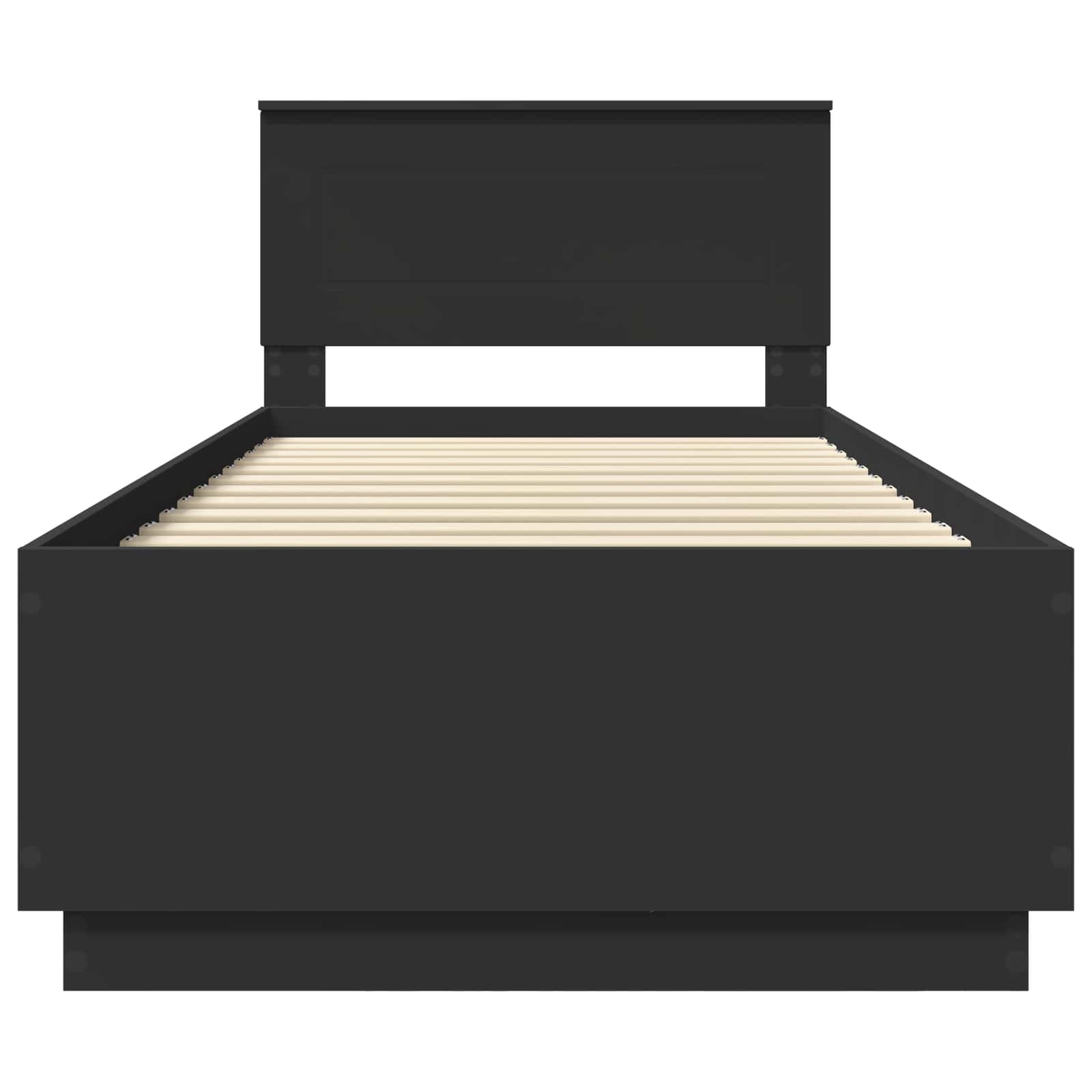 Σκελετός Κρεβατιού Μαύρο 100 x 200 cm Επεξεργασμένο ξύλο