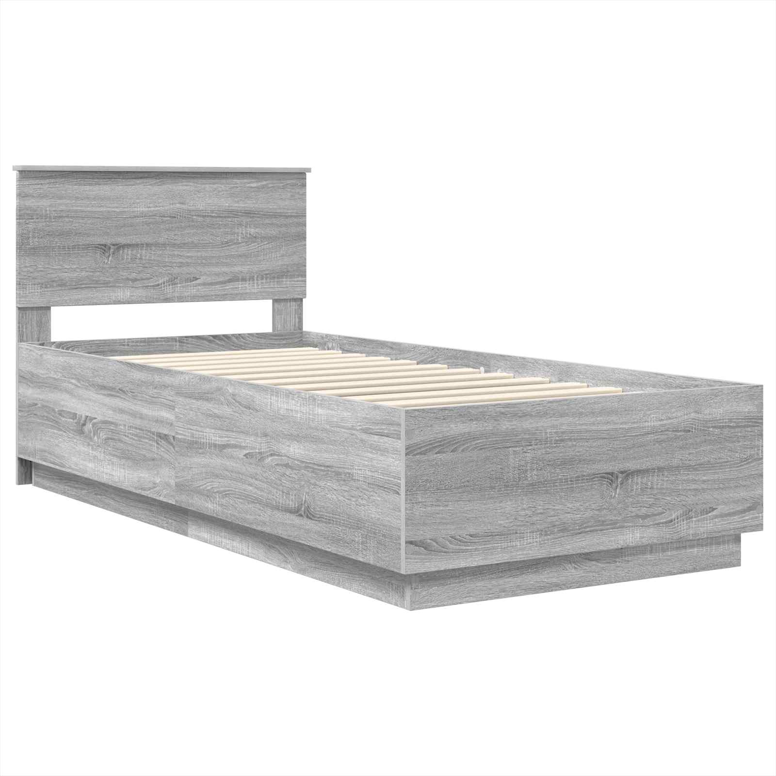 Σκελετός Κρεβατιού Γκρίζο Σονομα 70 x 190 cm Επεξεργασμένο ξύλο