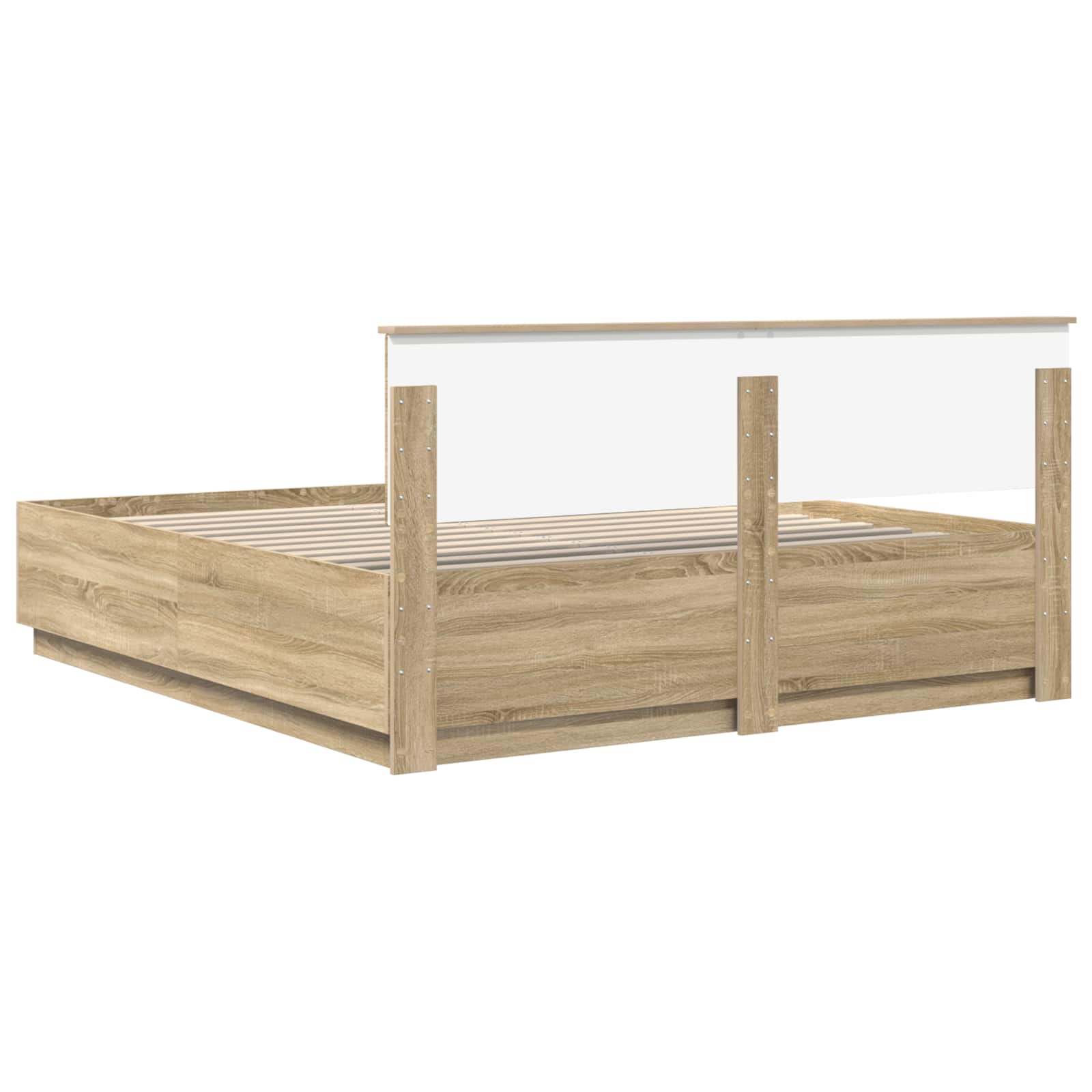 Σκελετός Κρεβατιού Sonoma Δρυς 200 x 200 cm Επεξεργασμένο Ξύλο