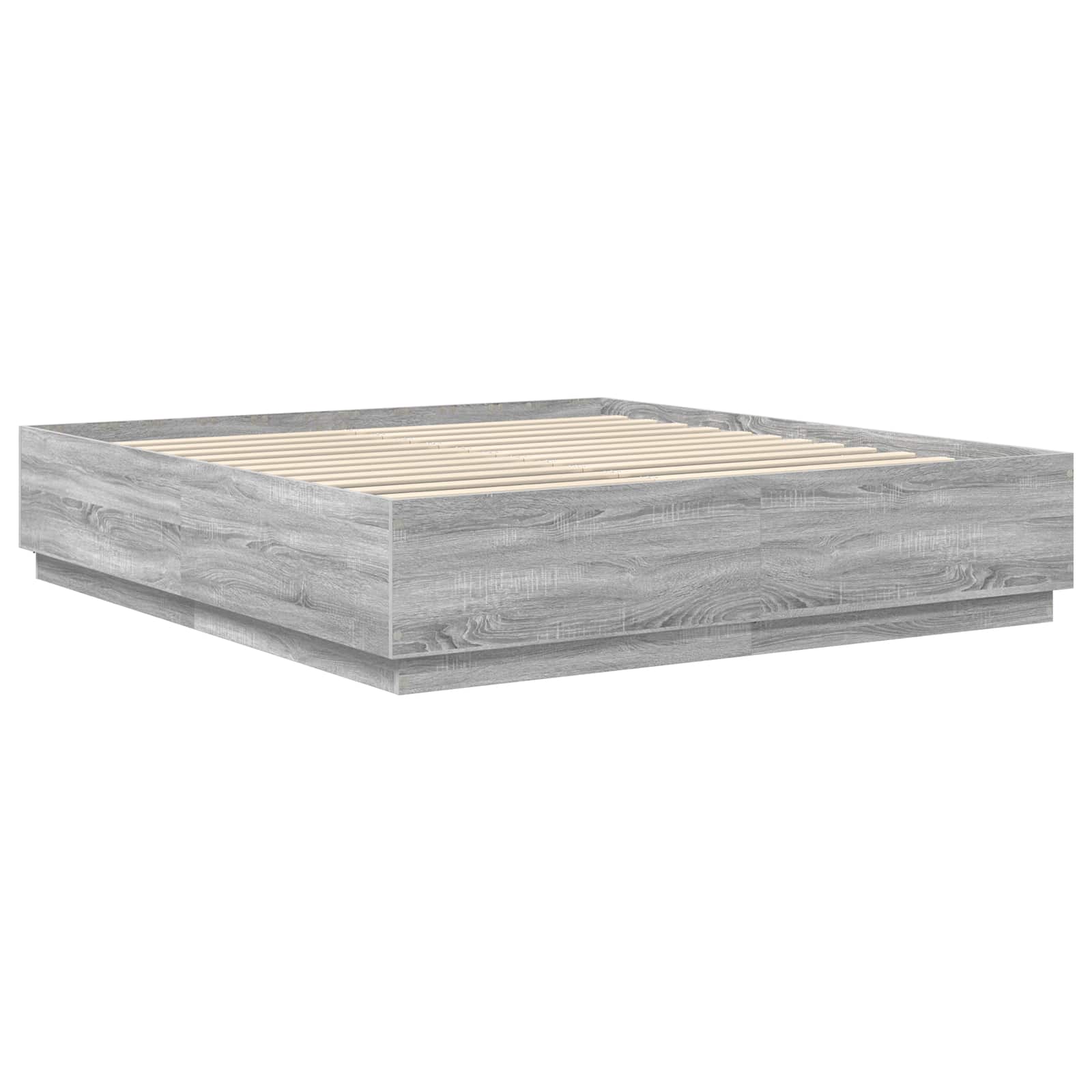 Σκελετός Κρεβατιού Γκρι Sonoma 200 x 200 cm Επεξεργασμένο Ξύλο