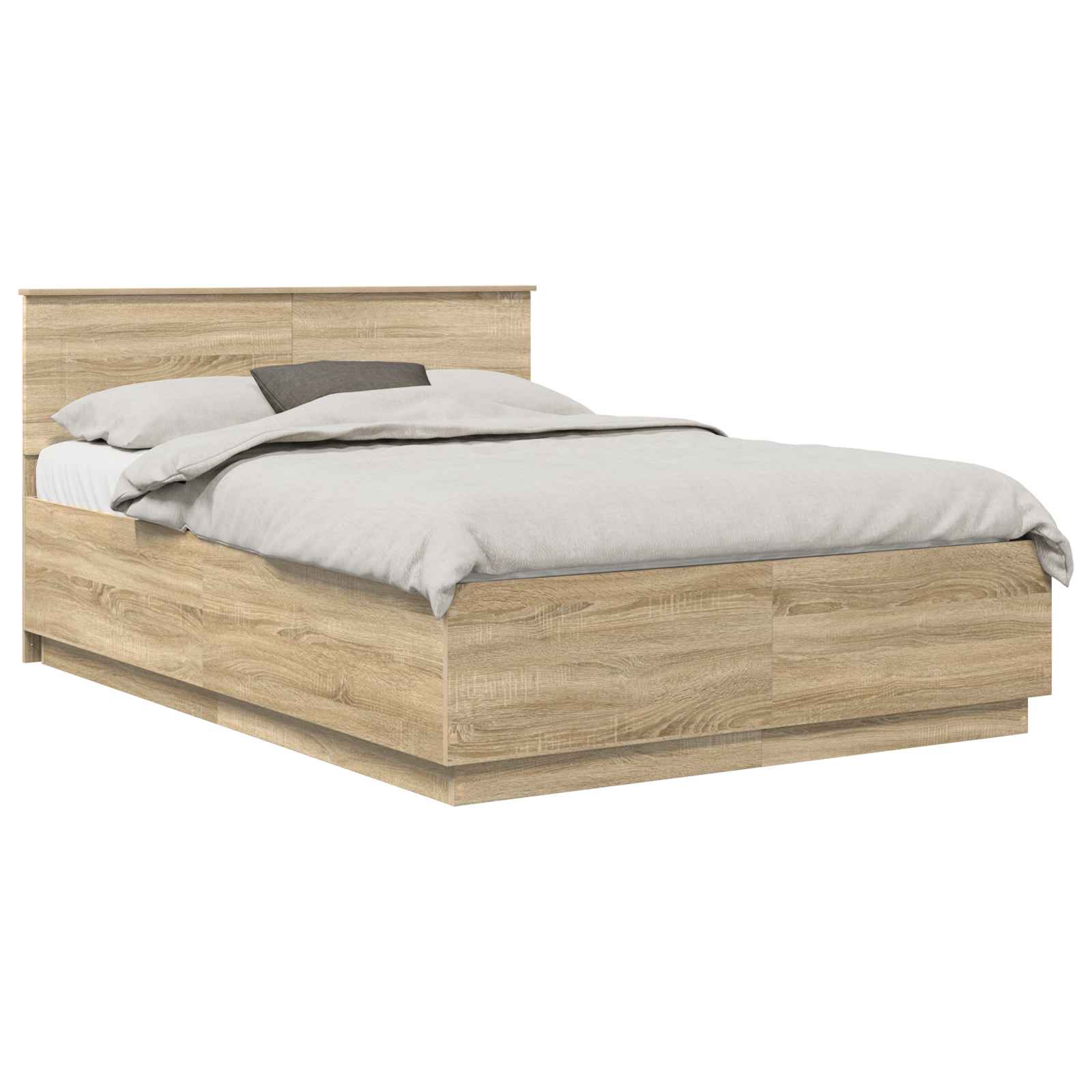 Σκελετός Κρεβατιού Sonoma Δρυς 140 x 190 cm Επεξεργασμένο Ξύλο