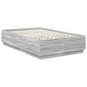 Σκελετός Κρεβατιού Γκρι Sonoma 135 x 190 cm Επεξεργασμένο Ξύλο