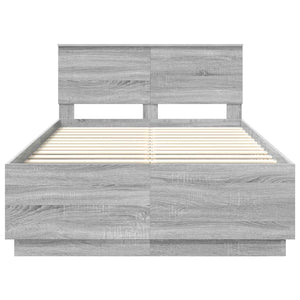 Σκελετός Κρεβατιού Γκρι Sonoma 135 x 190 cm Επεξεργασμένο Ξύλο
