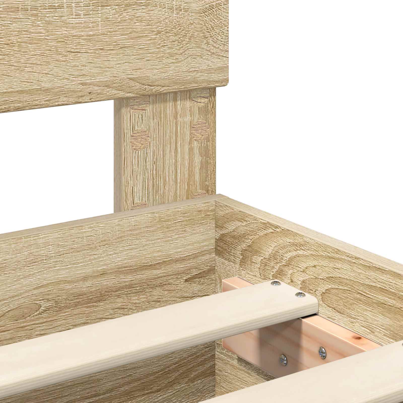 Σκελετός Κρεβατιού Δρύς Sonoma 120 x 200 cm Επεξεργασμένο ξύλο