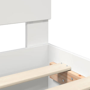 Σκελετός Κρεβατιού Λευκό 100 x 200 cm Επεξεργασμένο Ξύλο