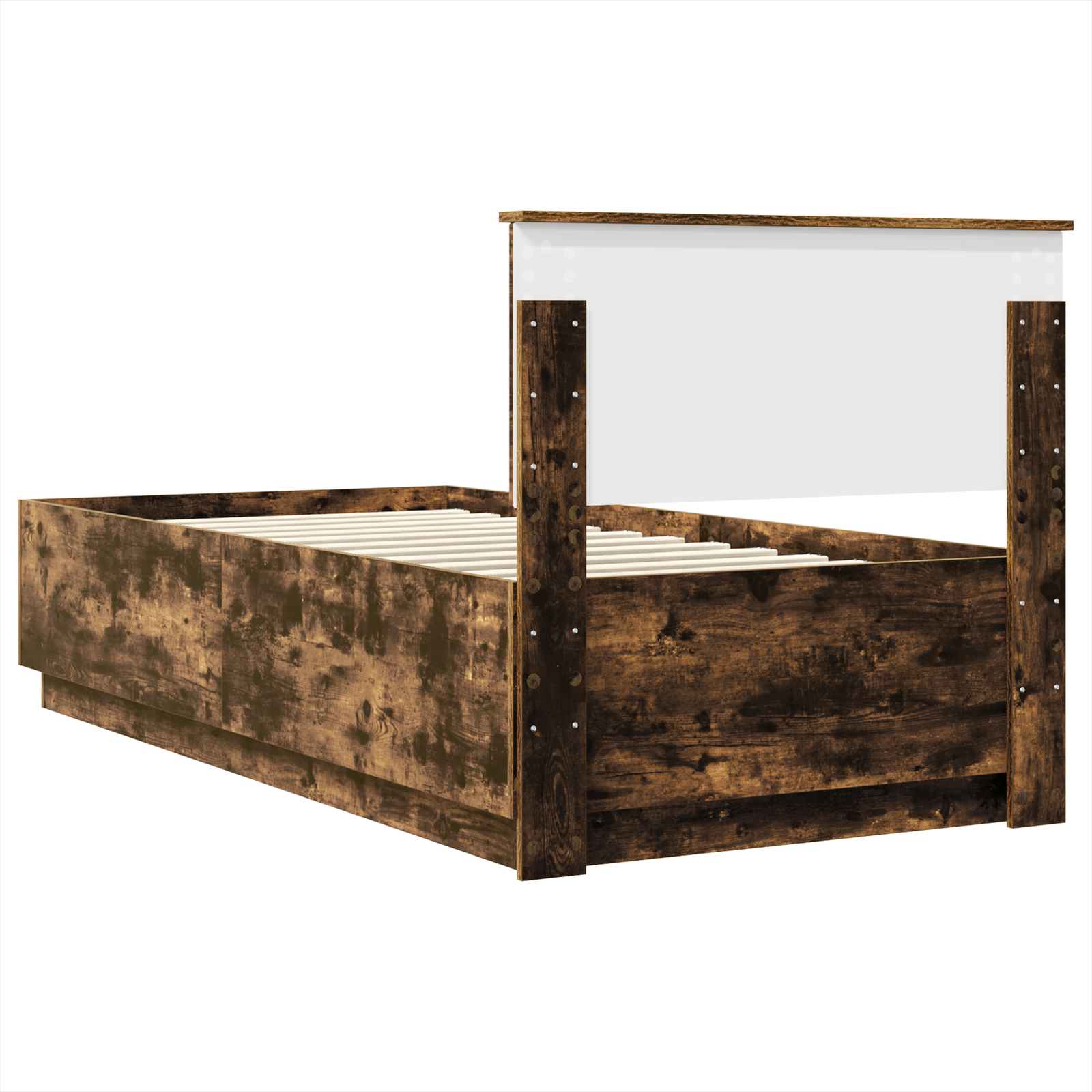 Σκελετός Κρεβατιού Καπνισμένο Ξύλο Δρυός 90 x 190 cm