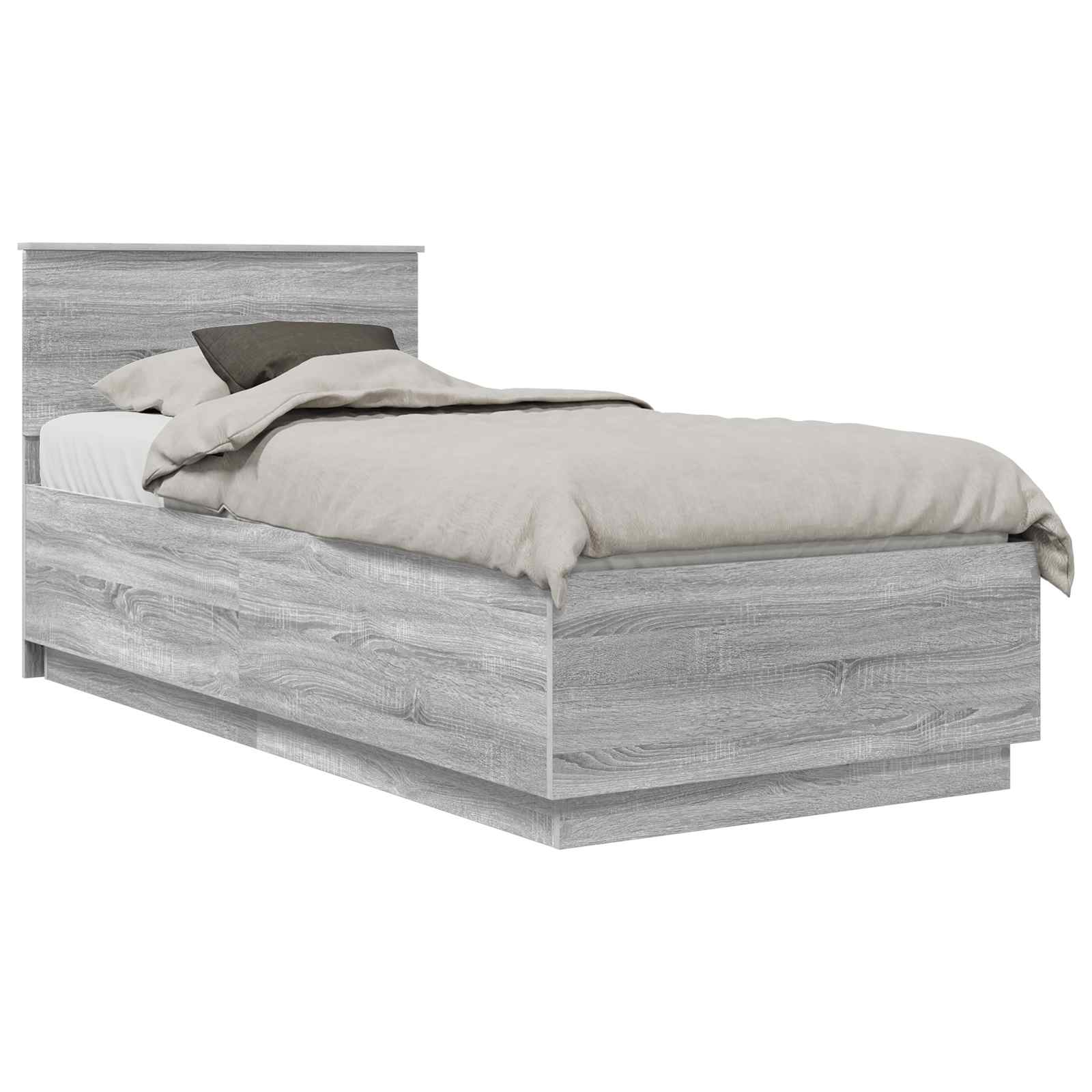 Σκελετός Κρεβατιού Γκρι Sonoma 70 x 190 cm Επεξεργασμένο Ξύλο